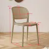 Silla de Plástico Ratán Nórdica para el Hogar Apilable Silla de Comedor Ocio al Aire Libre Silla con Respaldo Celebridad de Internet Reposabrazos Mesa y Sillas Silla Hueca