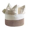 Cesta extra grande de corda de algodão, cesta de roupa suja, cesta de armazenamento de brinquedos, cesta de armazenamento para casa, cesta de armazenamento infantil, cesta de cobertores