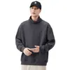 Ropa de Hombre Shanggu Primavera Nueva Cuello Alto Suéter de Punto para Hombre Holgado Versátil Estilo Japonés Color Sólido Retro Sudadera Pulóver