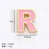 Accesorios Populares de Letras Perforadas Aleación Aceite Goteando 26 Cuentas de Letras Pulsera DIY Accesorios de Joyería de Aleación Venta al por Mayor