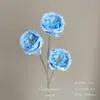 Flores Artificiais Azuis para Casamento Flores Falsas de Teto Decoração de Casamento Parede de Flores Arranjo de Flores de Chão para Casamento Materiais para Arranjo de Flores de Seda