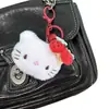 Lindo Chica Corazón Fresa Pastel Peludo Hellokitty Melody Llavero Colgante Regalo Novia