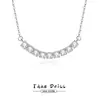 Venda Direta da Fábrica 9 Colar de Diamante Princess Smile Feminino Prata de Lei S925 Moda Simples Moissanita Joias de Alto Padrão
