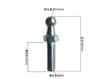 Rótula de Bola Accesorios de Rótula de Bola para Resorte de Gas Tornillo Bola Perno Palo M6M8M10