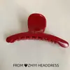 Pinza Avanzada Ankora Roja Agarre Rojo Internet Rojo 2024 Temperamento Pinza para Cabello Adorno para la Cabeza Combinación con Todo Pinza de Tiburón