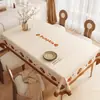 Mantel Estilo Crema Impermeable a Prueba de Aceite Sin Lavado Resistente al Calor Tapete de Mesa Lujo Ligero Gama Alta Rectangular Cubierta para Mesa de Café