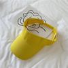 Sombrero de Visera Vacía de Color Puro de Verano Gorra de Béisbol para Mujer con Visera Larga Estilo K Versátil Gorra con Visera Protección Solar Sombra Ins