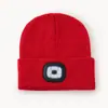 Gorro de Punto LED Transfronterizo Europeo y Americano con Luz, Gorro Cálido de Lana para Otoño e Invierno, Gorro a Prueba de Frío con Iluminación de Luz Nocturna para Viajes al Aire Libre