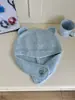 Outono e inverno novo pequeno monstro chapéu redondo orelha chapéu orelha de urso bonito de pelúcia velo chapéu quente proteção da orelha cabeçalho lei feng chapéu