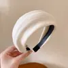 Faixa de Cabelo Vintage de Alta Qualidade Estilo Francês para Mulheres, Faixa de Cabeça de Tricô Fashion com Aba Larga, Grampo de Cabelo Estilo Chanel para Lavar o Rosto, Acessório de Cabelo de Topo