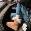 Primeiro Encontro Temporada Botas de Neve Peludas com Solado Grosso Femininas 2026 Novo Estilo Inverno Aconchegantes e Quentes Sapatos de Algodão Cano Alto Botas Longas