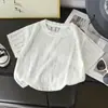 Nuevas Camisetas de Verano de Manga Corta para Niños, Delgadas, Transpirables, Estilo Coreano, de Punto Calado Casual