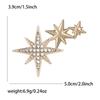 Nuevo broche de aleación de alta calidad con diamantes de imitación y ocho estrellas para hombre, delicado temperamento, para mujer, para traje, suéter, ramillete, alfileres de joyería