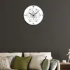 Reloj de Pared Silencioso Simple Geométrico con Patrón Blanco y Negro Acrílico de Celebridad de Internet Caliente de Amazon