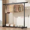 Arara de chão para roupas quarto sala interior arara de roupas para pendurar varanda casa simples varão de roupas arara de roupas espessa haste para pendurar
