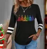 Moletom de Natal Europeu Masculino Gola Redonda Estampa 3D Rena Boneco de Neve Manga Longa Pulôver Outono Inverno Nova Blusa