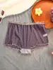 Calzoncillos Boxer Transpirables Color Caramelo Dopamina Cintura Media-Alta Entrepierna de Algodón Cómoda Shorts de Triángulo para Mujer 485