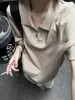 Camiseta de punto de manga corta unisex estilo aristócrata clásico, seda helada, réplica super Cleanfit coreana, verano
