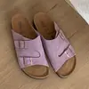 Pantuflas Birkenstock para Mujer 2026 Nueva Colección Primavera Sandalias Versátiles de Una Correa con Suela Gruesa de Corcho, Sandalias Antideslizantes para Exteriores para Mujer