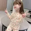 Ropa de casa infantil de Frozen para primavera y otoño, pijama de niña, traje de pantalón largo de manga larga de la princesa Elsa, traje para niña pequeña