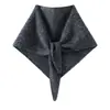 Cachecol pequeno de cashmere para outono e inverno para mulheres, cachecol triangular, amigo da pele, protege o pescoço, aquecedor de pescoço de tricô quente, gola falsa versátil