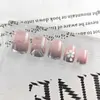 Arte de Uñas Impreso con Degradado Azul, Juego de 24 Piezas de Pegatinas para Uñas Terminadas, Estilo Puro y Sencillo, Uñas Portátiles que Realzan el Cutis