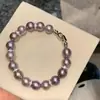 Novo Bracelete de Pérola Artificial Cristal Branco Australiano Estilo Coreano para Mulheres, Joia Redonda Retro Estilo Nacional de Alto Brilho para Mulheres