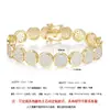 Pulsera de Plata 925 con Moissanita Incrustada de Diamante Completo, Estilo Hip-Hop Europeo y Americano, Moda de Lujo Ligero, Artículo Popular, Unisex