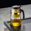 Taza Elegante Vidrio Espeso Resistente a Altas Temperaturas Juego de Té Casero Infusor de Té Separación de Té y Agua Preparación de Té con un Botón