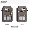 Encendedor de Queroseno Mecha Ciberpunk Zorro con Tanque de Aceite Transparente e Ignición Mecánica, Regalo para Novio