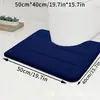 Alfombra de Piso de Terciopelo Coral, Resistente a Manchas, Fácil de Cuidar, Alfombra Antideslizante, Alfombra Absorbente para Baño, Alfombra de Piso Simple de Color Sólido para Baño del Hogar