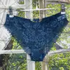 Calcinhas de Renda Completa Estilo Europeu e Americano com Cintura Baixa e Design Sem Costura