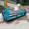 Máquina de dobrar chapas metálicas hidráulica elétrica máquina de enrolar chapas galvanizadas fabricante de máquina de dobrar chapas de três rolos