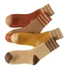 Calcetines de Felpa Gruesos, Calientes y Forrados para Otoño e Invierno, de Caña Media y Largos para Hombres y Mujeres, Diseño de Tres Rayas, Venta al por Mayor desde Zhuji, Calcetines de Felpa de Invierno