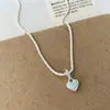 Pendientes de Corazón de Concha con Goteo de Aceite Estilo Coreano Simples, Dulces, Ligeros, de Lujo y de Gama Alta, Pendientes de Diseño Versátil, Moderno y Elegante