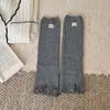Calcetines Calentadores de Piernas de Punto Holgados Estilo Coreano Rayas Verticales Protectores Largos para Piernas Estilo Universitario Y2K Cubiertas Cálidas para Pantorrillas