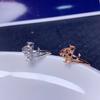 Anillo de plata 925 de joyería Caibao con incrustaciones de piedras, ideal para hacer uno mismo.