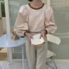 Elegante Camisa de Manga Larga para Mujer Primavera y Otoño 2026 Nuevo Estilo Coreano Suelta y Suave con Diseño Único
