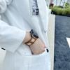 Correa de Lona y Cuero Calada para iwatch1-10 Generación SE Apple applewatch Correa de Reloj