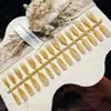 ColeçãoConjunto de 30 Peças de Unhas Usáveis com Pedras de Vidro e Efeito Olho de Gato, Toque de Luxo, Efeito Iluminador, Arte de Unhas Simples, Unhas Pré-Fabricadas