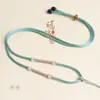 Cordão de Pescoço Ajustável com Padrão Espiral Tecido à Mão e Design Simétrico para Homens e Mulheres, Adequado para Pingentes de Jade e Ágata