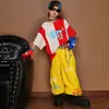 Ropa Moderna para Niños de Street Dance Conjunto de Moda Estilo Hip-Hop Atuendo para Actuación en Escenario Ropa Hip-Hop para Niños y Niñas