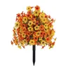 Bestseller transfronteiriço: Flores artificiais de eucalipto violeta para plantio no solo, flores falsas para decoração de casamento, estacas de solo, flores artificiais para exterior