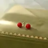 Pendientes de Plata de Ley 999 con Perlas Shijia 2025 Nuevos Pendientes de Lujo Accesible Pendientes Rojos de Gama Alta para Regalo