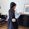 2025 Nova Moda Mini Bolsa Pequena Infantil Casual Transversal Diamante Corrente Bolsa Moeda Pequena Redonda Bolsa Meninas