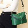 Bolsa de Cuero para Mujer de Comercio Exterior Transfronterizo 2024 Nuevo Bolso de Mano de Moda Piel de Vaca de Capa Superior Bolso de Hombro Sencillo Versátil para Debajo del Brazo