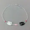 Prata de lei S925 novo desenho animado gato KT pulseira de gota de óleo pulseira de bebê feminina joias de prata vendas diretas da fábrica transfronteiriça