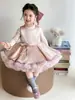 Vestido de Princesa Ballet Estilo Nuevo de Verano para Niñas 26, Vestido de Estilo Antiguo, Vestido Tutú Abullonado Estilo Francés, Vestido de Cumpleaños para Niños
