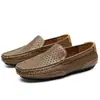 Zapatos de frijol estilo británico para hombre, cuero genuino, suela suave, zapatos perezosos, estilo coreano, modernos, casuales, zapatos para conducir, para hombre, perforados, estilo caliente, zapatos de cuero