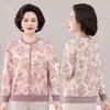 2026 Nuevo Modelo Camisa de Punto de Manga Larga para Madres, Moderna y Elegante, Camiseta Top Corta de Primavera y Otoño para Mujeres de Mediana Edad y Mayores